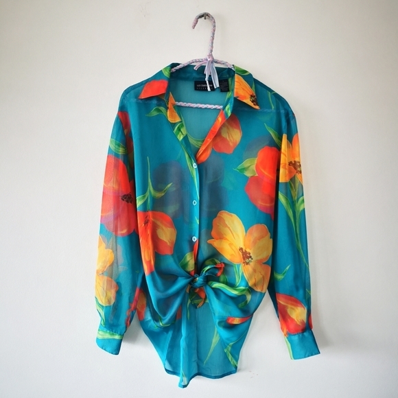 Liz Claiborne Tops - Vintage Liz Claiborne Floral Blouse